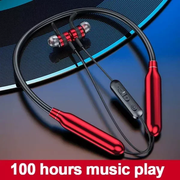 Wireless Neckband Bluetooth Earphones with Mic and Noise Cancellation - Image 2
