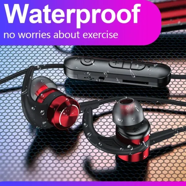 Wireless Neckband Bluetooth Earphones with Mic and Noise Cancellation - Image 5