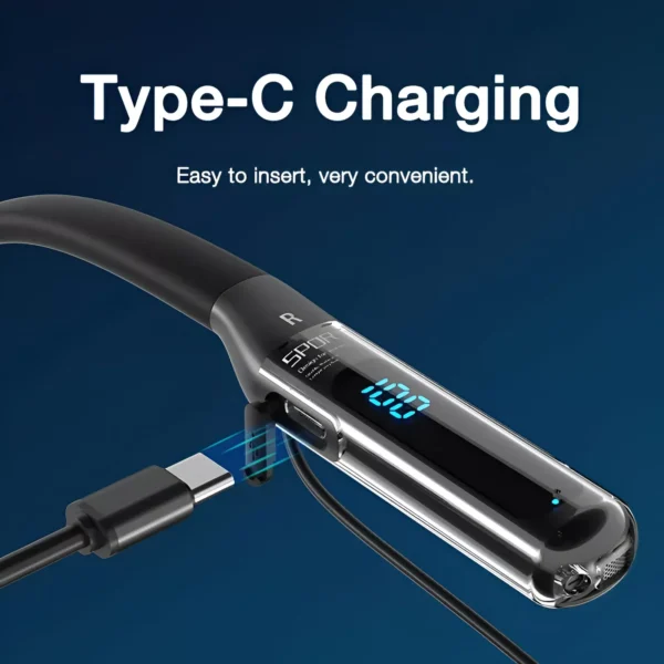 80 Hours Endurance Bluetooth Neckband Headphones, Wireless with Microphone - Image 5