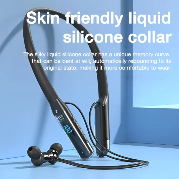 80 Hours Endurance Bluetooth Neckband Headphones, Wireless with Microphone - Image 3