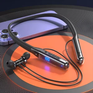 80 Hours Endurance Bluetooth Neckband Headphones, Wireless with Microphone