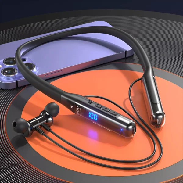 80 Hours Endurance Bluetooth Neckband Headphones, Wireless with Microphone