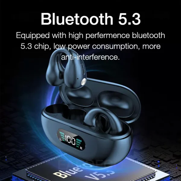 Wireless Earclip Bluetooth Headphones with Bass and Touch Control - Image 4