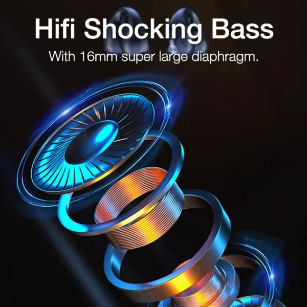 Wireless Earclip Bluetooth Headphones with Bass and Touch Control - Image 3