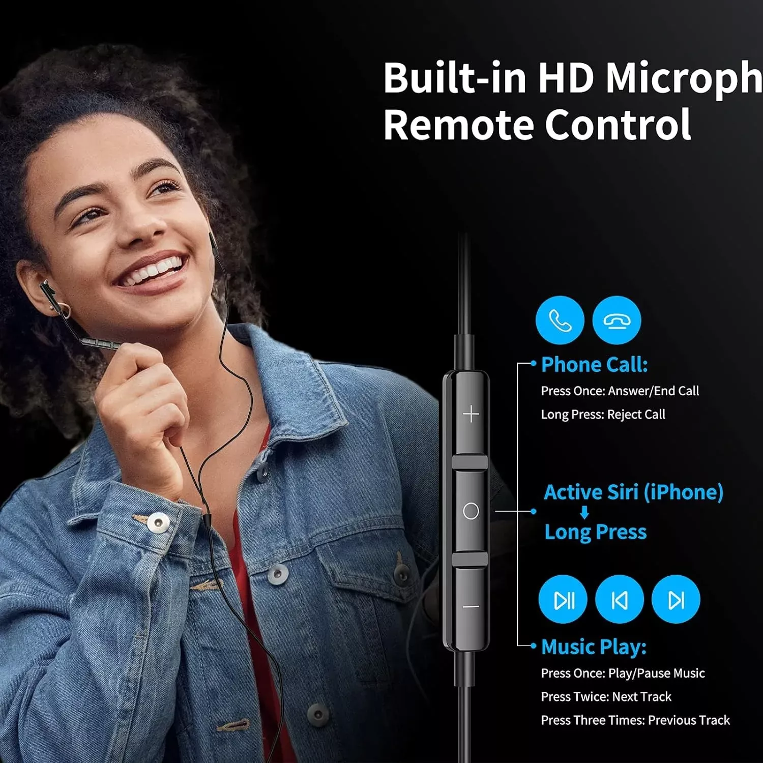 HiFi Wired Headphones with Microphone, Crystal Clear Sound & Powerful Bass - Image 4