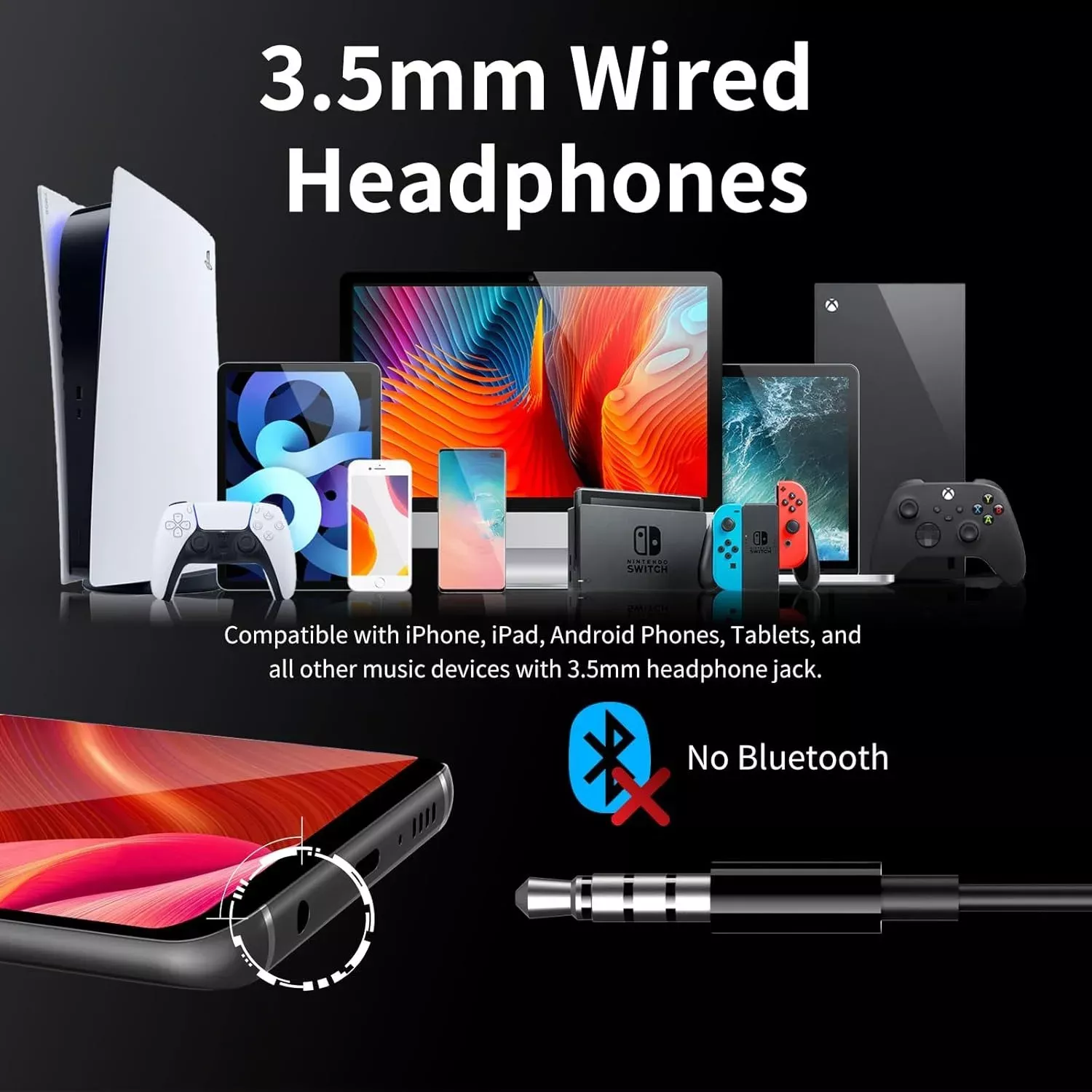 HiFi Wired Headphones with Microphone, Crystal Clear Sound & Powerful Bass - Image 5