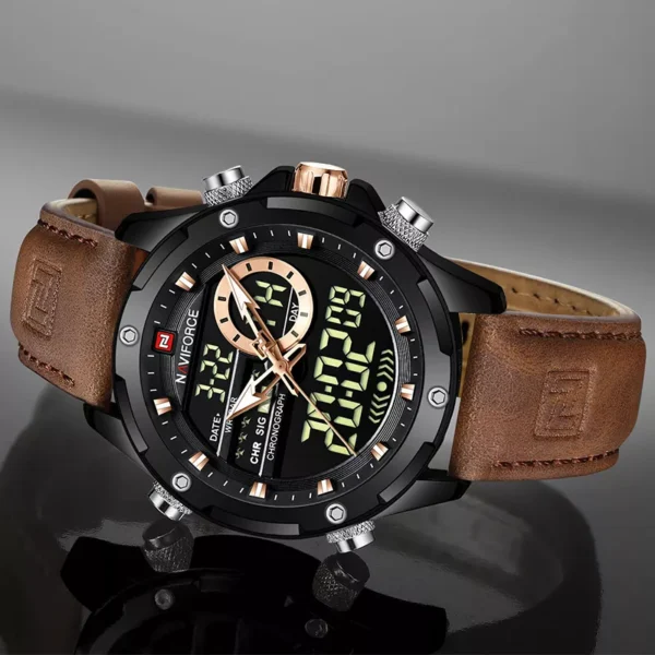 Waterproof Military Sport Watch for Men with LED Quartz Display - Image 2