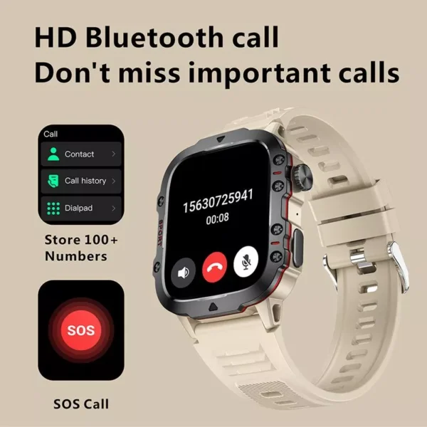 Smart Watch with Bluetooth Call, IP68 Waterproof, and Fitness Tracking - Image 2