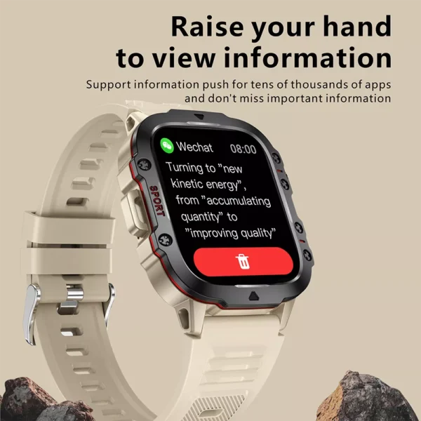 Smart Watch with Bluetooth Call, IP68 Waterproof, and Fitness Tracking - Image 3