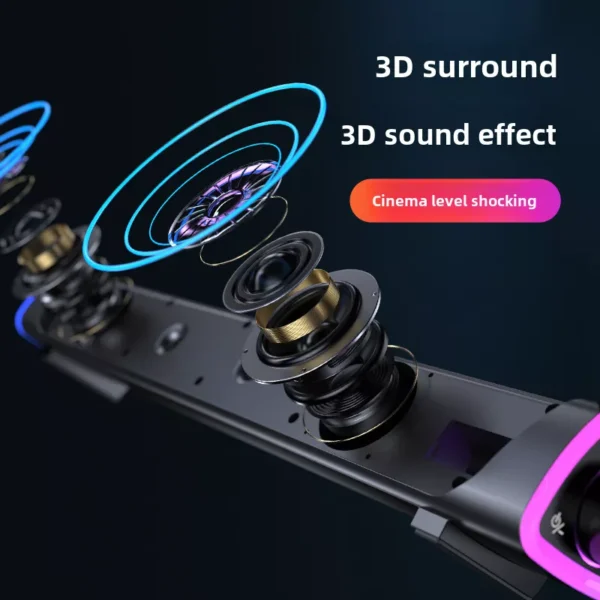 4D Stereo Bluetooth Speaker Bar with Subwoofer - Image 3
