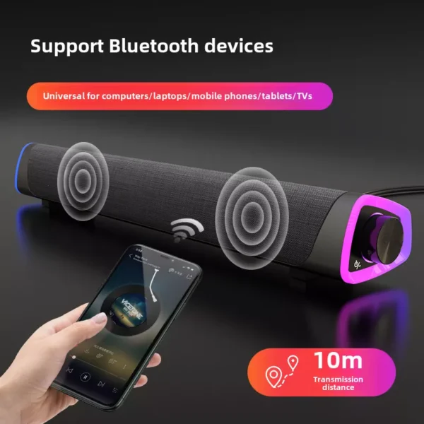 4D Stereo Bluetooth Speaker Bar with Subwoofer - Image 4