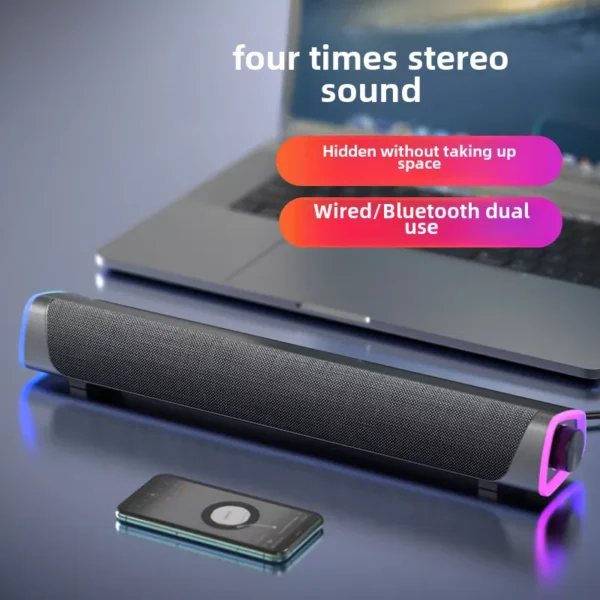 4D Stereo Bluetooth Speaker Bar with Subwoofer - Image 5