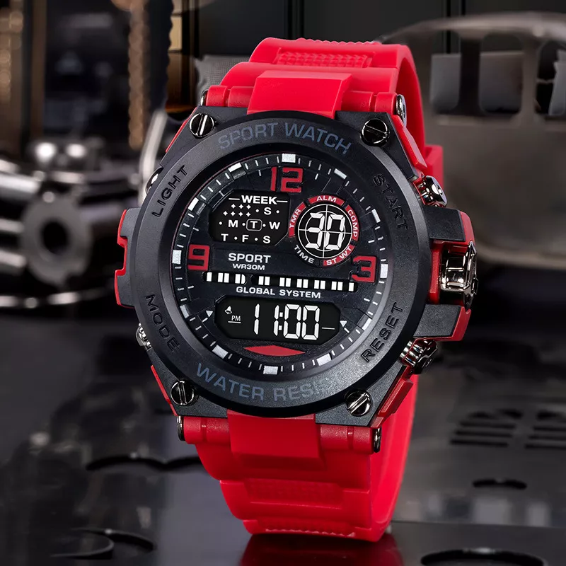 Luxury Waterproof Digital Sport Watch with Stopwatch and Calendar - Image 2