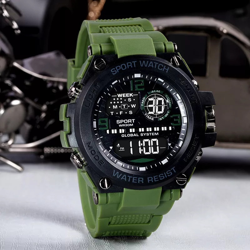 Luxury Waterproof Digital Sport Watch with Stopwatch and Calendar - Image 3