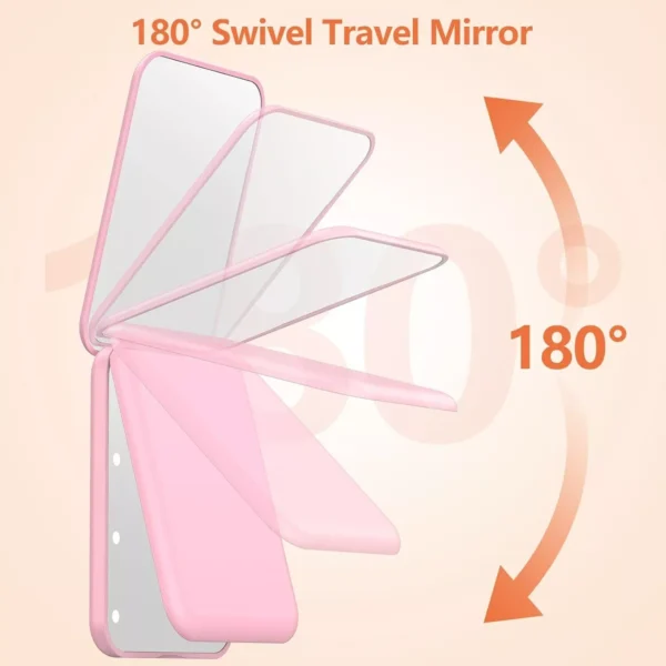 Mini LED Makeup Mirror with 2X Magnification - Image 4
