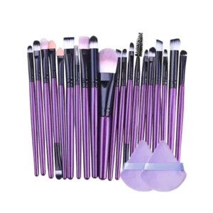 20-Piece Makeup Brush Set for Foundation, Eyeshadow, Blush, and Contour