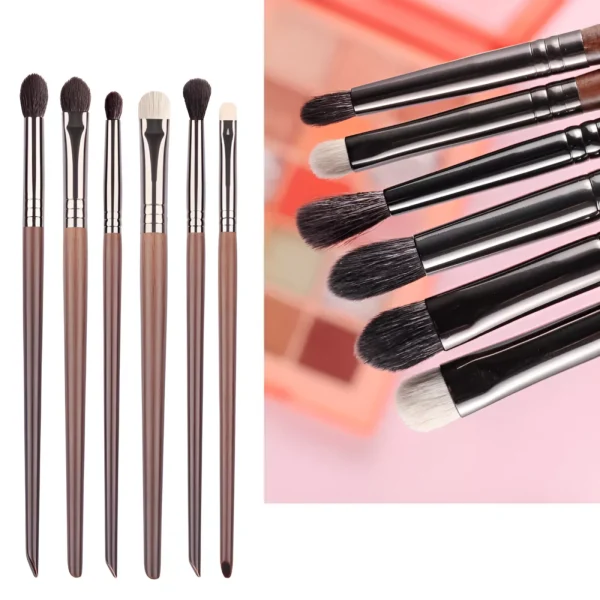 6-Piece Ultra-Soft Goat Hair Eyeshadow Brush Set - Image 5