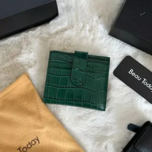 Genuine Cow Leather Alligator Print Wallet for Women