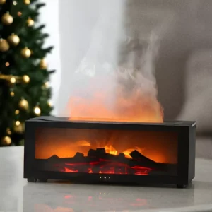 Creative Fireplace Aroma Diffuser with Humidifier, LED Light & Remote Control