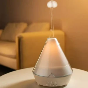 7-Color Gradient Volcano Aroma Diffuser with Jellyfish Smoke Ring & USB Power