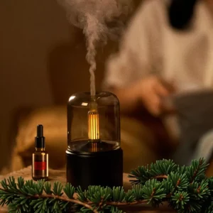 Mini Ultrasonic Aroma Diffuser with LED Night Light and Essential Oil Humidifier