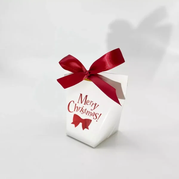 10pcs Mini Merry Christmas Candy Boxes with Clear Window Packaging - Image 4