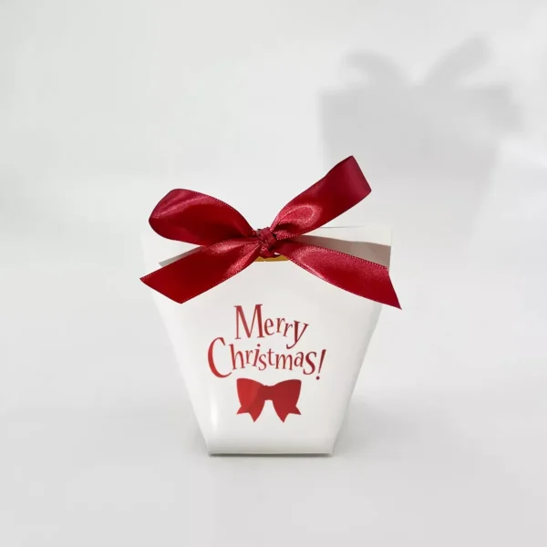 10pcs Mini Merry Christmas Candy Boxes with Clear Window Packaging - Image 3