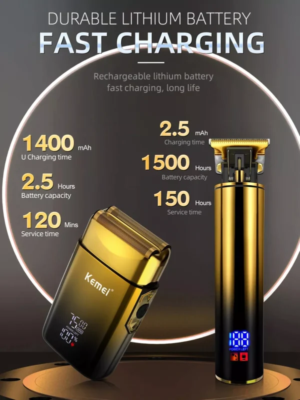 2-in-1 Electric Hair Trimmer and Foil Shaver Set - Image 3