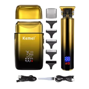 2-in-1 Electric Hair Trimmer and Foil Shaver Set