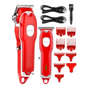 Rechargeable Electric Hair Clipper Combo Kit for Men with Adjustable Beard Trimmer
