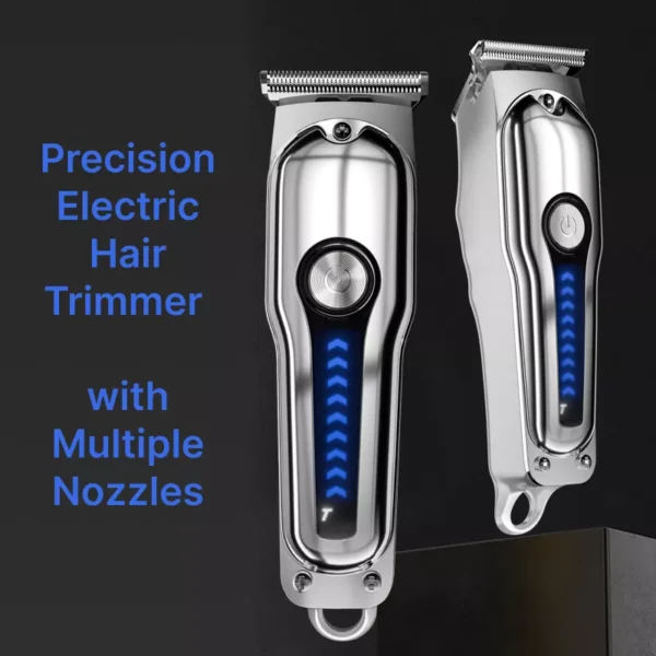 Precision Electric Hair Trimmer with Multiple Nozzles & Adjustable Length - Image 2