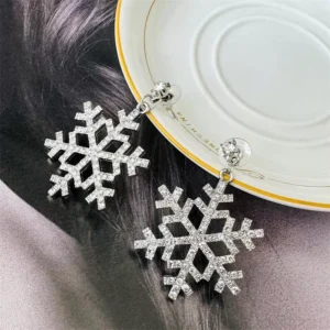Snowflake Zircon Stud Earrings
