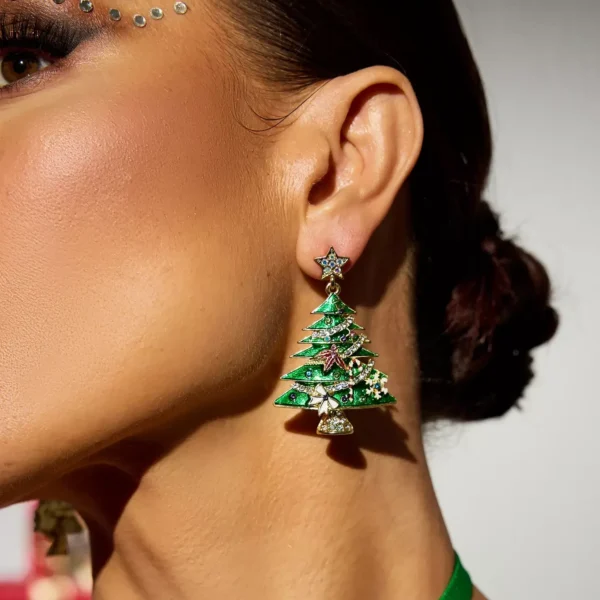 Snowflake Zircon Stud Earrings - Image 2