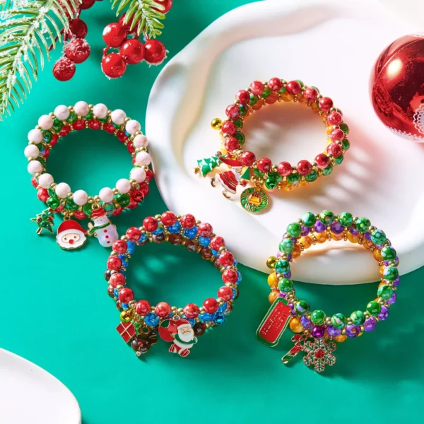3-Piece Christmas Charm Bracelet Set - Image 3
