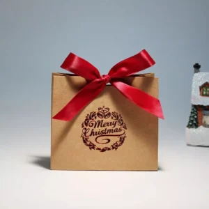 Deluxe Merry Christmas Gift Boxes and Bags with Ribbon
