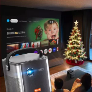 Portable 4K 3D Home Theater Projector with Android TV and Battery