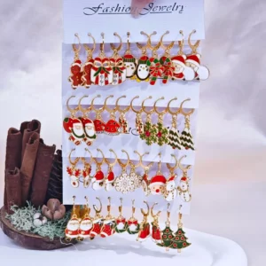 Cartoon Christmas Earrings Set