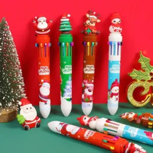 Christmas Cartoon Pens Set - 5-20 Pcs Colorful Gift Pack for Kids and Parties