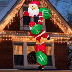 8FT LED Christmas Climbing Santas Inflatable