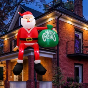 8FT LED Climbing Santa Christmas Inflatable Yard Decoration