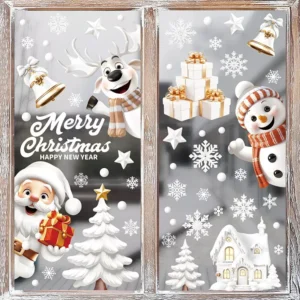 9-Piece Christmas Window Stickers Set