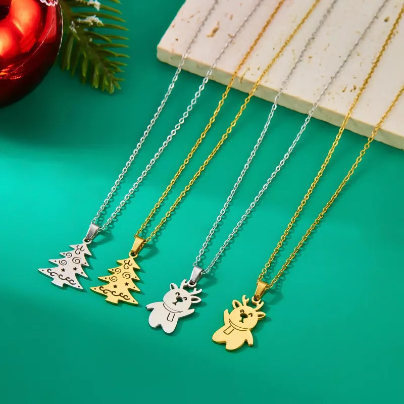 Christmas Pendant Necklaces with Charms